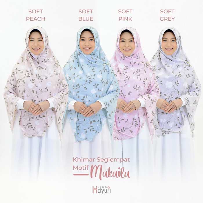 Khimar segiempat motif makaila hijab hayuri