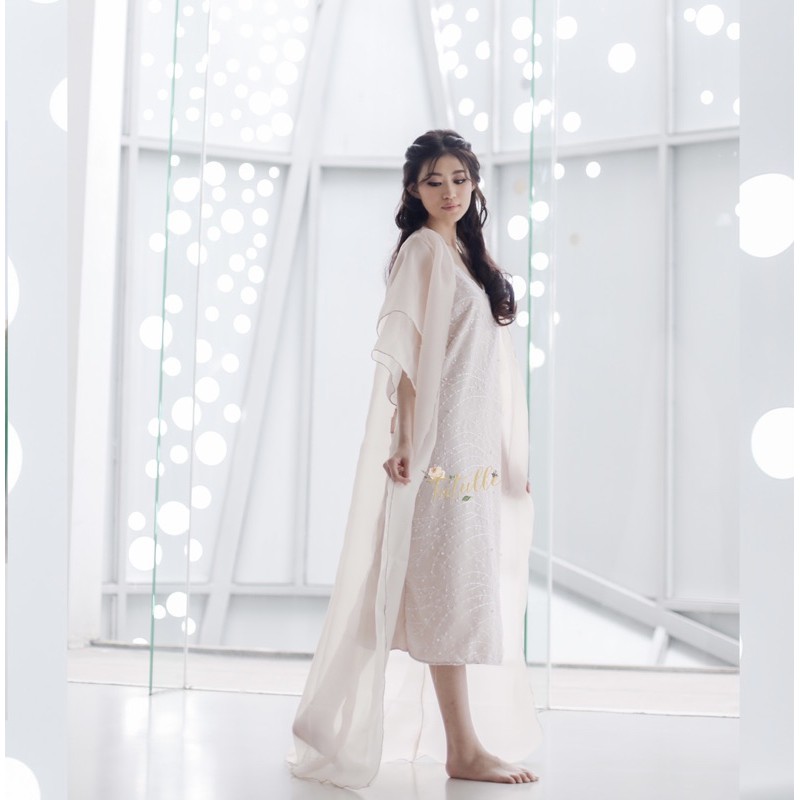 𝙏𝙪𝙩𝙪𝙡𝙡𝙚 Odette Nude Robe Wedding / Kimono Wedding