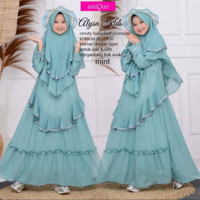 Gamis syari anak alysa syari kids alisya kifara amora tashken tashkent nahla kameela shefitra