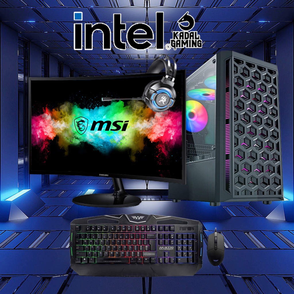 PC Gaming Intel Core i5 3470 VGA GTX 1050 Ti 4GB Paket Full set Komputer Rakitan Kantor Design Render Livestream Editing 1050Ti