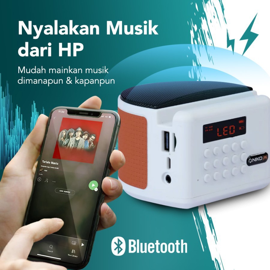 SPEAKER MINI PORTABLE NIKO SLANK SERI JS AQ