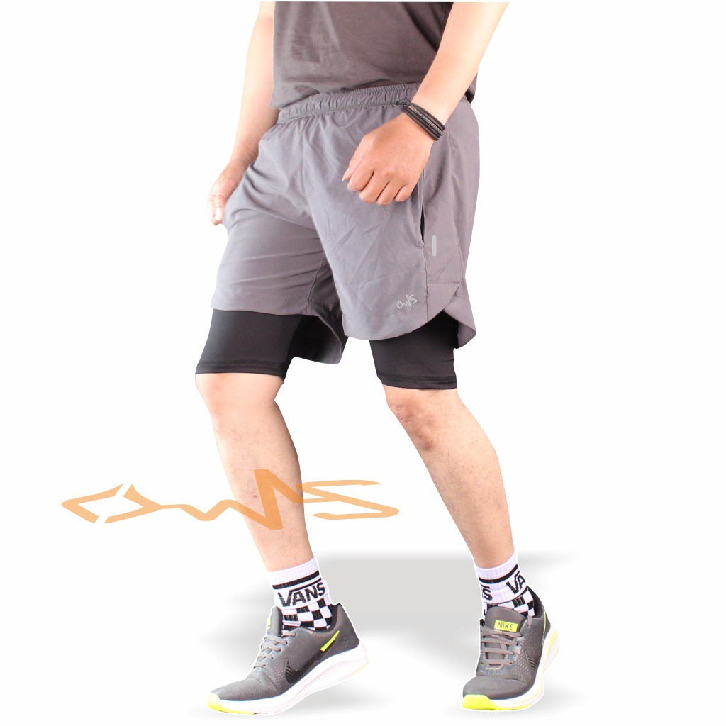 Celana Running Sporty micro grey