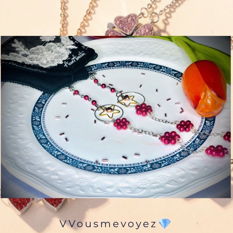 AKSESORIS KALUNG MASKER, KALUNG MASKER MUTIARA, KALUNG LUCU, KALUNG MASKER MURAH