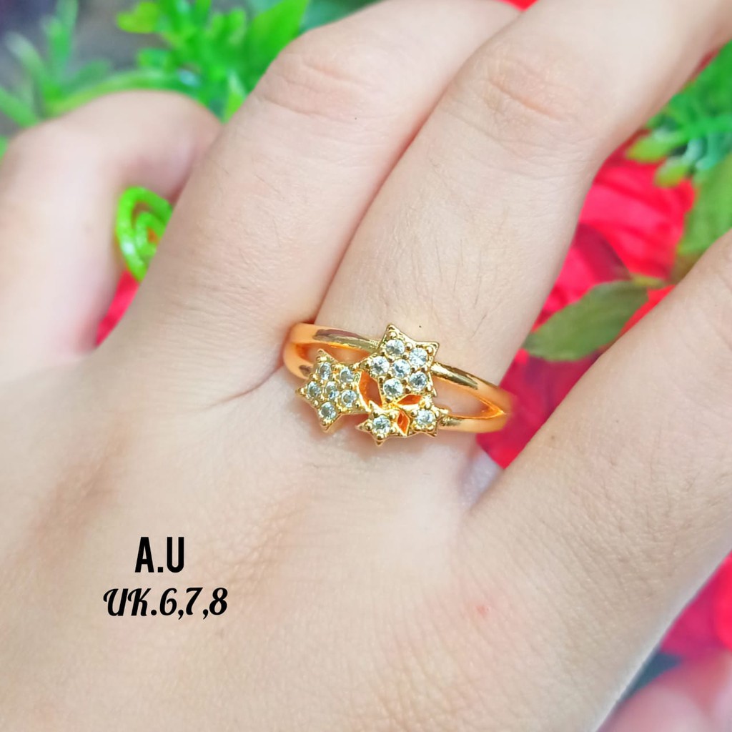 Cincin Dewasa xp bintang permata dauble ring simple