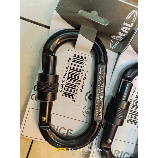 Carabiner Beal O Light Screw Lock - Carabiner O Light Original Terbaru