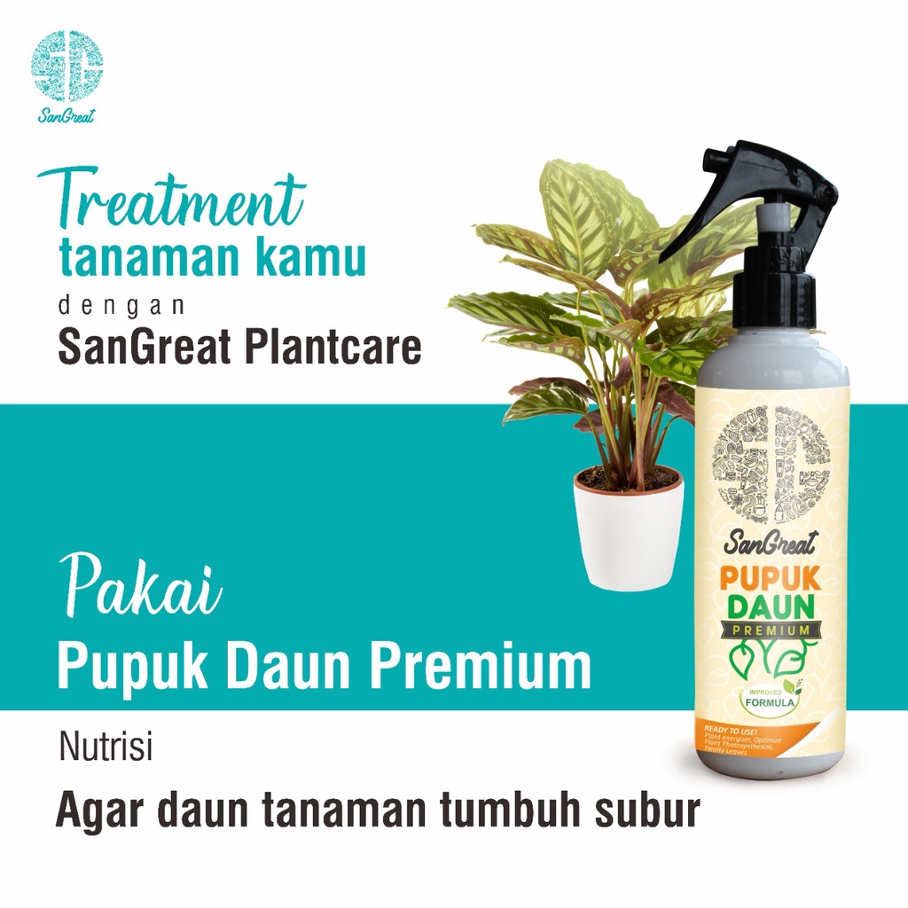 Pupuk daun tanaman hias Premium Siap Pakai NPK 32-10-10 + vitamin B1 250 ml untuk aglonema philodendron calathea keladi anthurium alocasia monstera