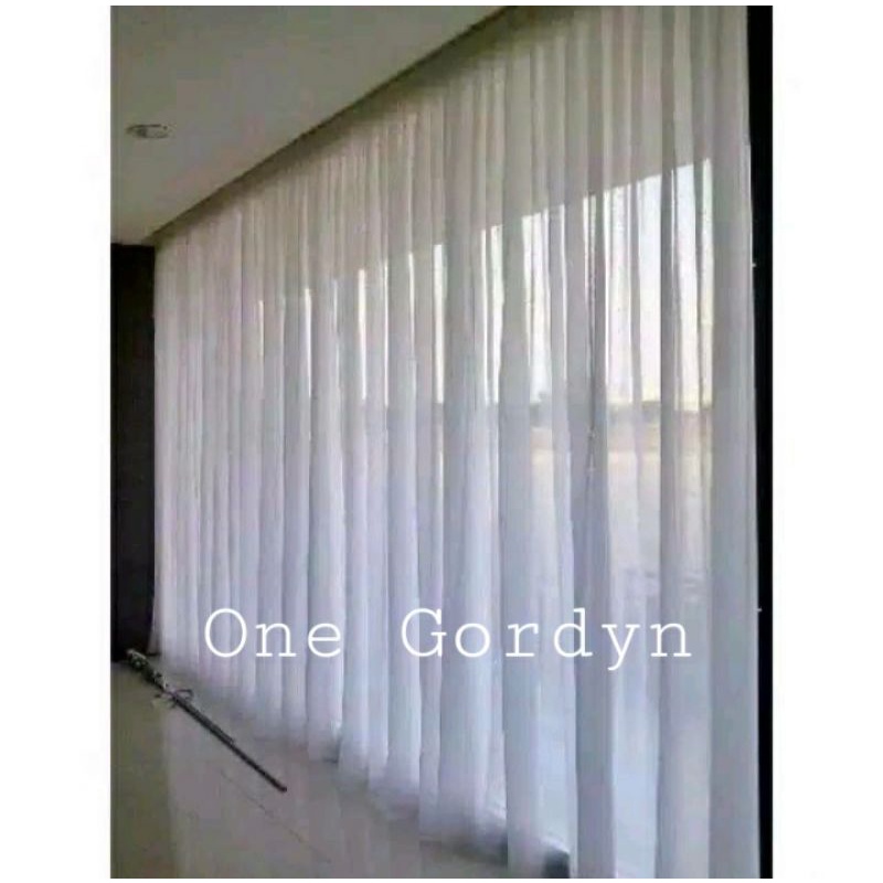 Vitrace Putih Polos Virace Gorden Lapisan Gorden Sable Putih Vitrase Hordeng