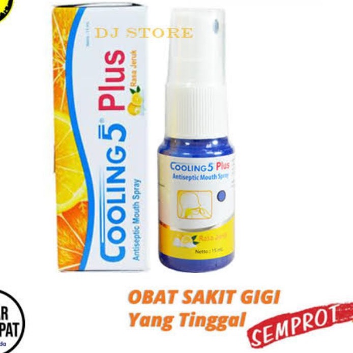 ORIGINAL COOLING 5 JERUK 15 ML / OBAT SAKIT GIGI SARIAWAN SPRAY COLING FIVE RASA JERUK