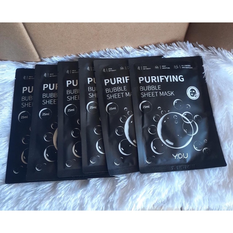 YOU Purifying BUBBLE SHEET Mask Masker Wajah bpom aman