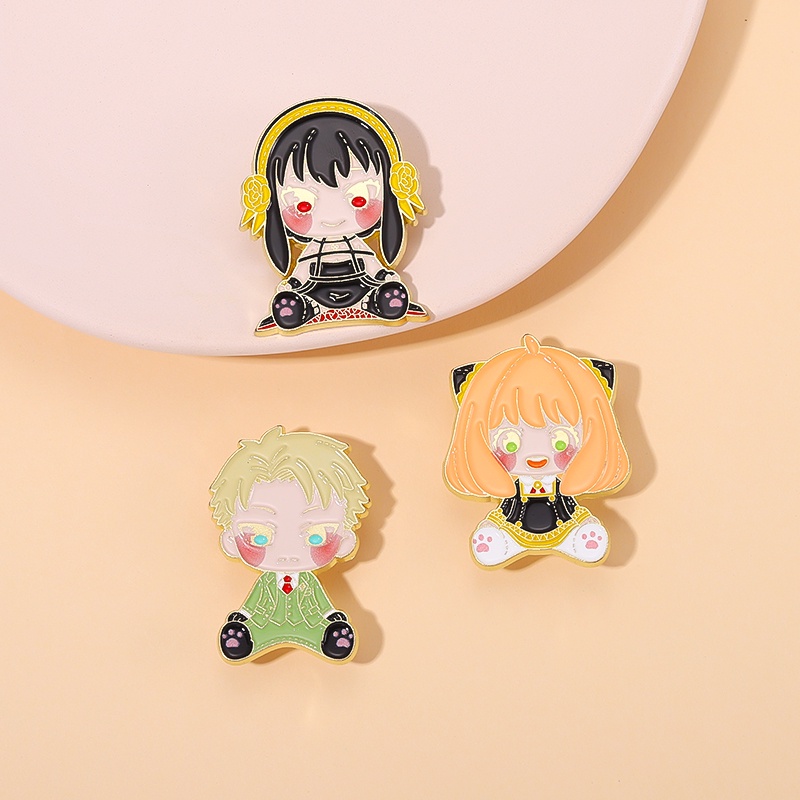 Bros Pin Enamel Desain Kartun Anime Anya Forger Yorger Untuk Hadiah