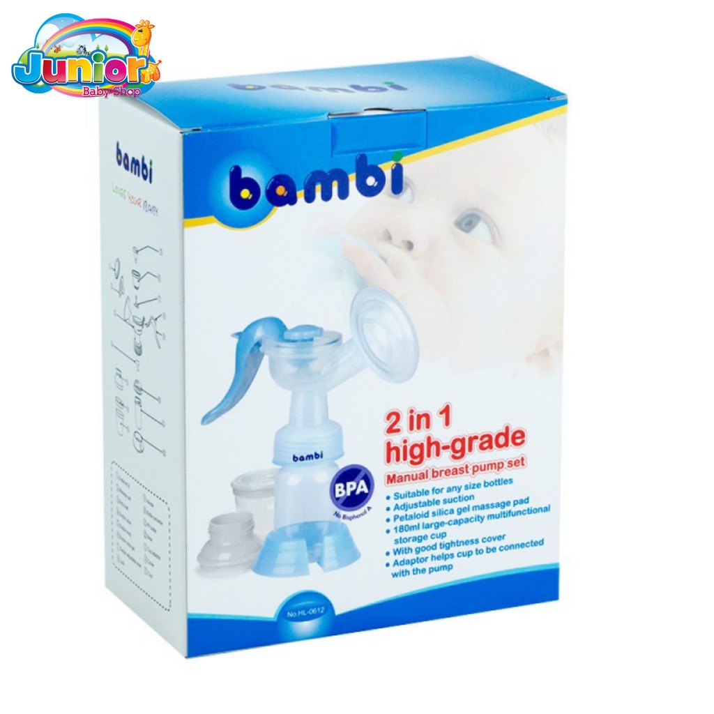 TERMURAH!! IQ Baby Bambi 2in1 Manual Breast Pump With Breast Cup Milk