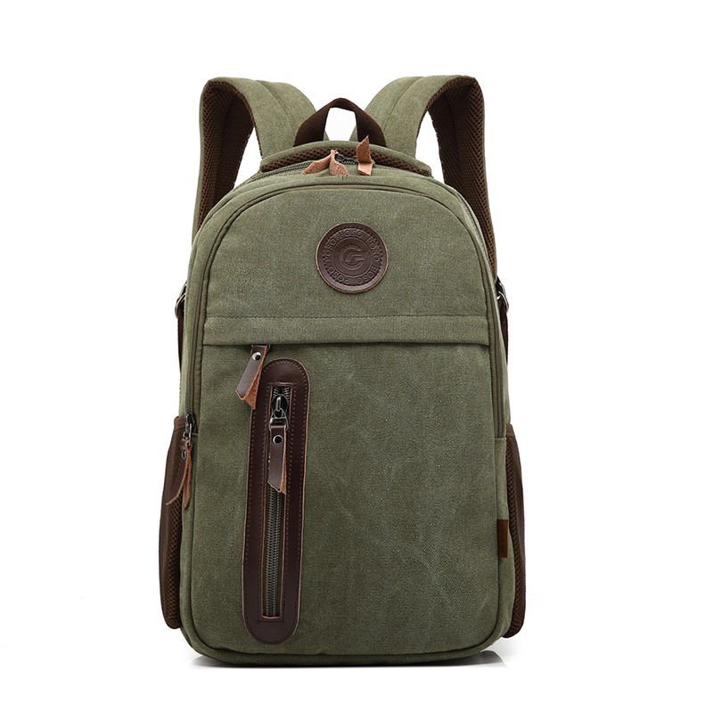 Original POSO PS-212 Green - Vintage Retro Unisex Backpack Canvas Large Capacity Bag Leisure