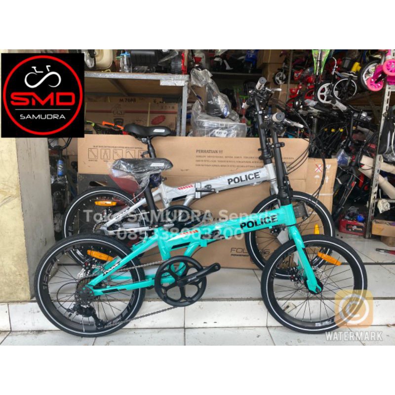 Sepeda Lipat Folding 20 Element Police Texas 2021 Alloy Murah BDG