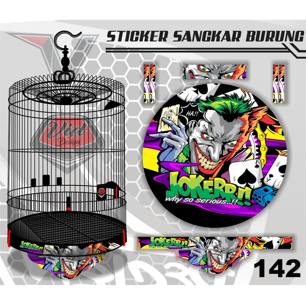 DEKAL KANDANG MURAI STIKER SANGKAR BULAT ORIQ JAYA NO 1 2 3 4