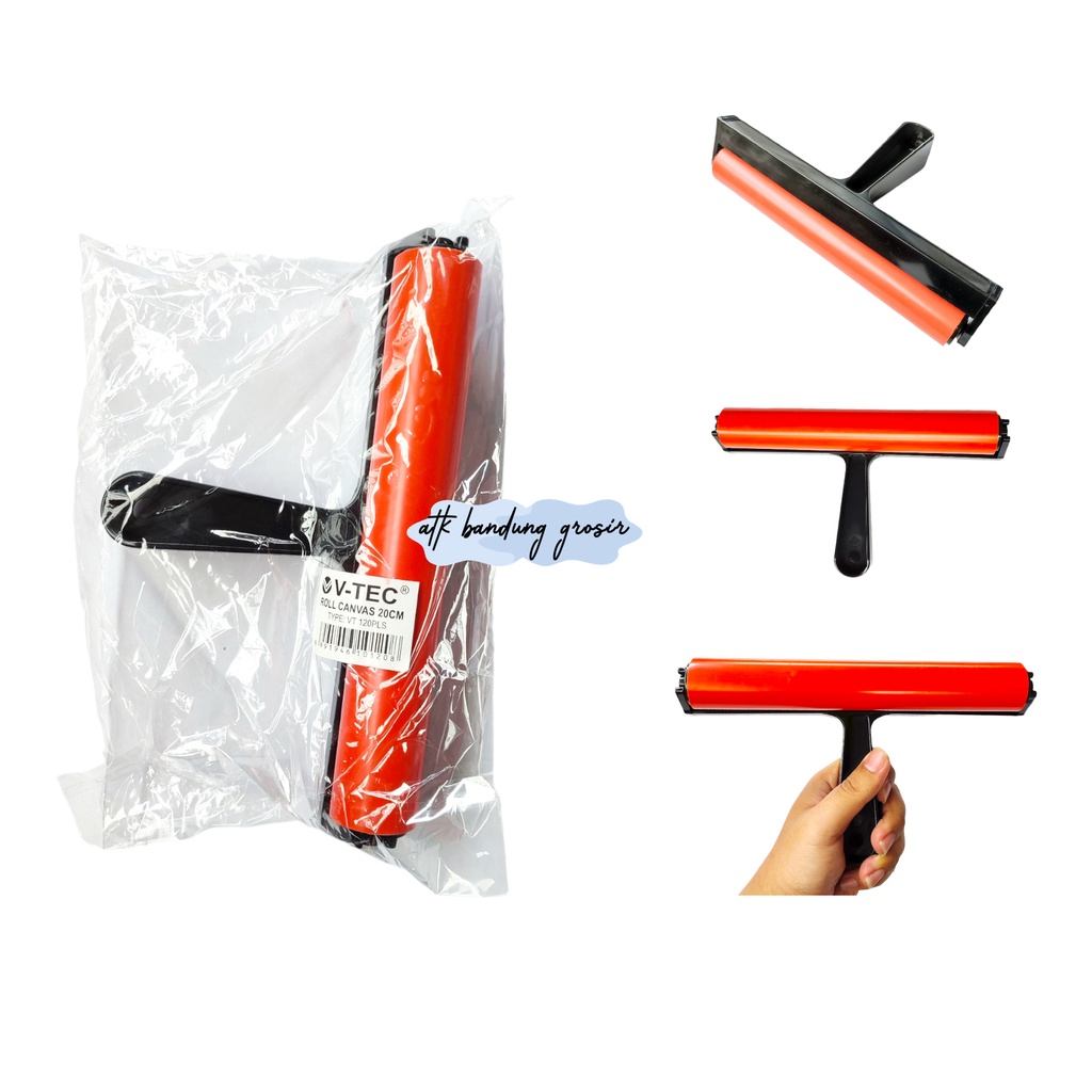 

V-Tec Roller Rubber Plastik VT-120PLS 20 cm / Vtec Roll Lukis Bahan Plastik / Roll Untuk Melukis V-Tec 20 cm
