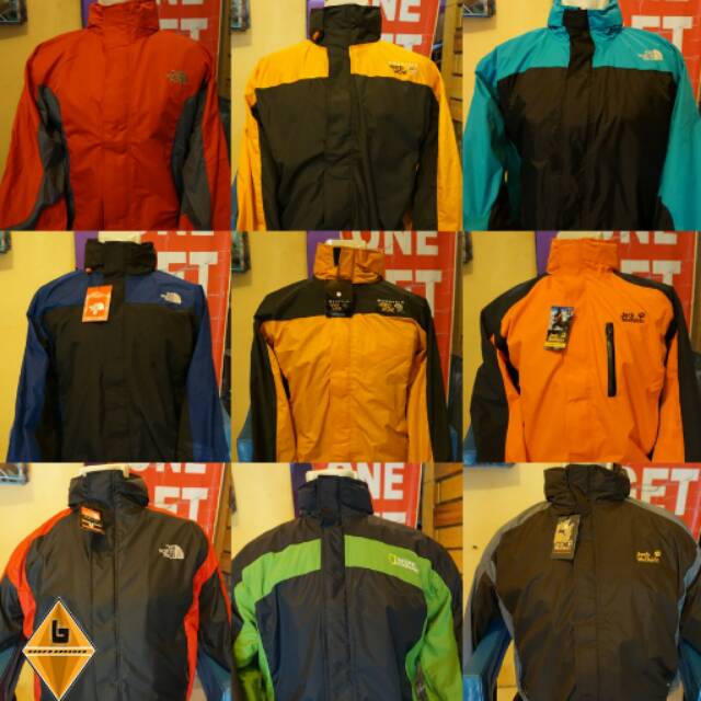 JAKET OUTDOOR/GUNUNG TNF,JWS,HARDWEAR DLL