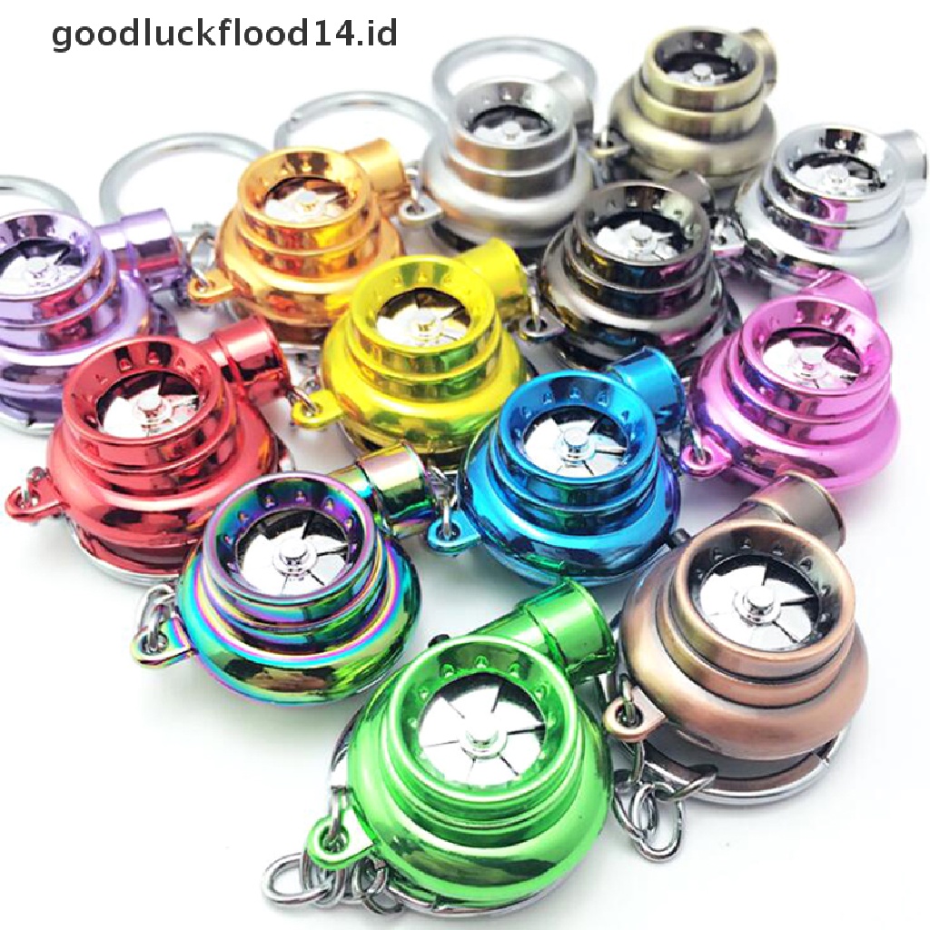 [OOID] 1Pc Mini Turbo Turbocharger Spinning Turbine Car Interisor Accessorie Keyring ID