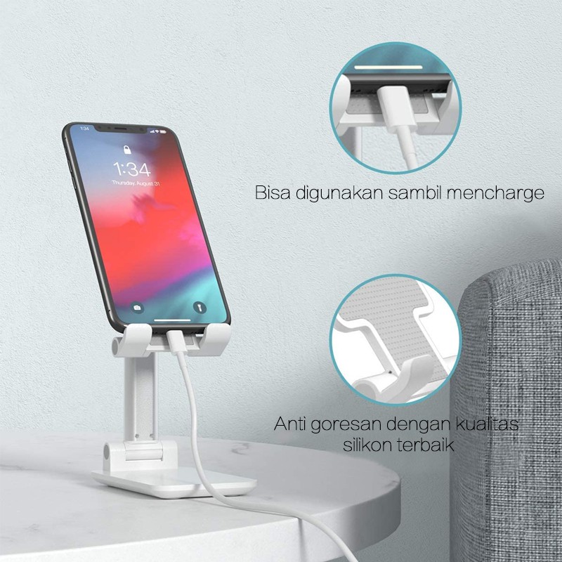 Holder Folding Mobile Desktop Stand hp Cocok untuk Tab Tablet Ipad Phone Stand