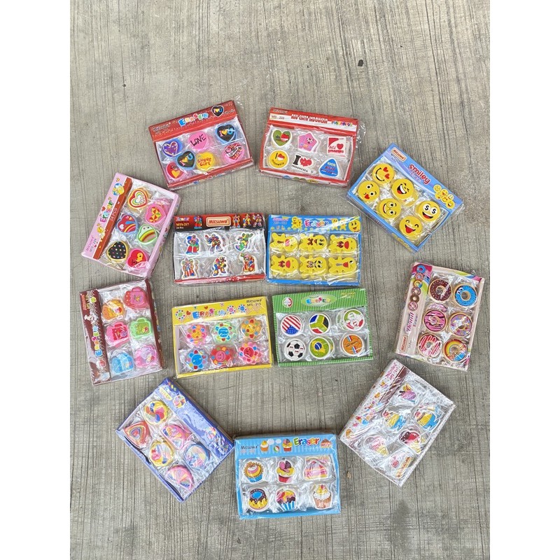 

PENGHAPUS / STIP PENSIL KARAKTER MURAH isi 24pcs