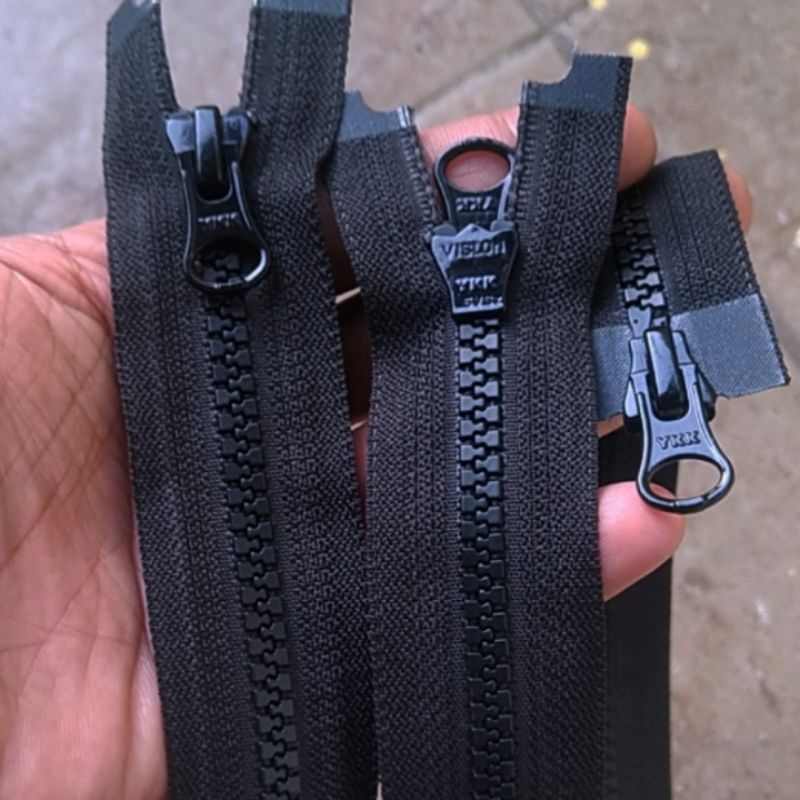 Resleting Zipper YKK 2 Kepala Jaket & TAS Gigi Vislon 2 Arah