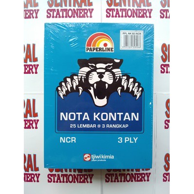 NOTA NCR PAPERLINE (TANPA KARBON) LAPIS 1, 2 DAN 3 UKURAN KECIL