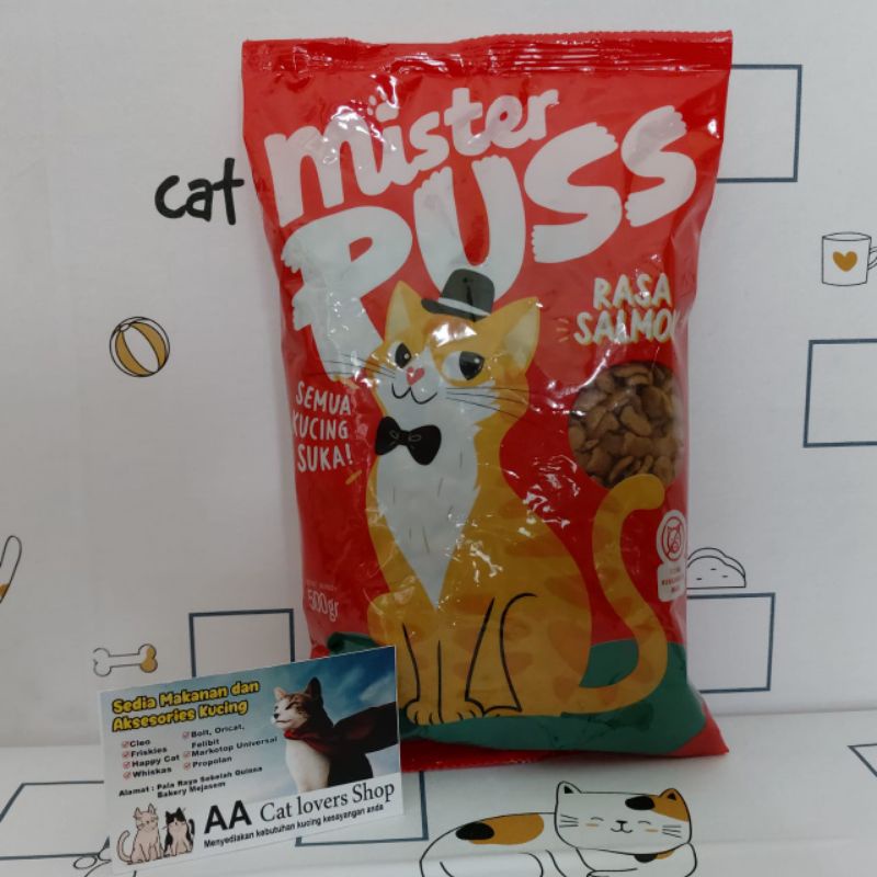 Jual Makanan Kucing Kering Mister Puss 500gr Shopee Indonesia