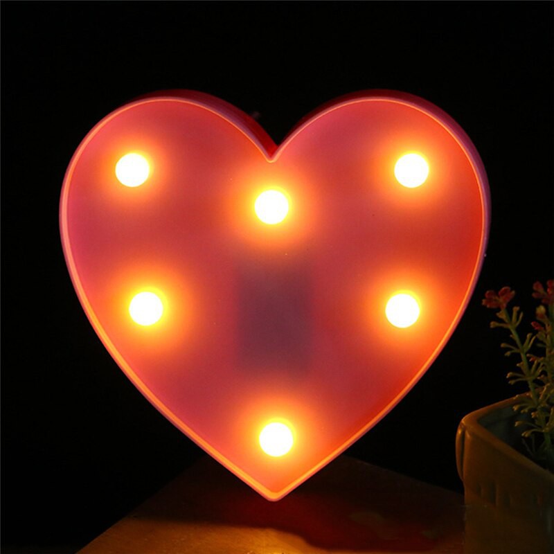 Hapeisy Lampu Dekorasi Marquee LED 3D Romantic Model Heart Hati