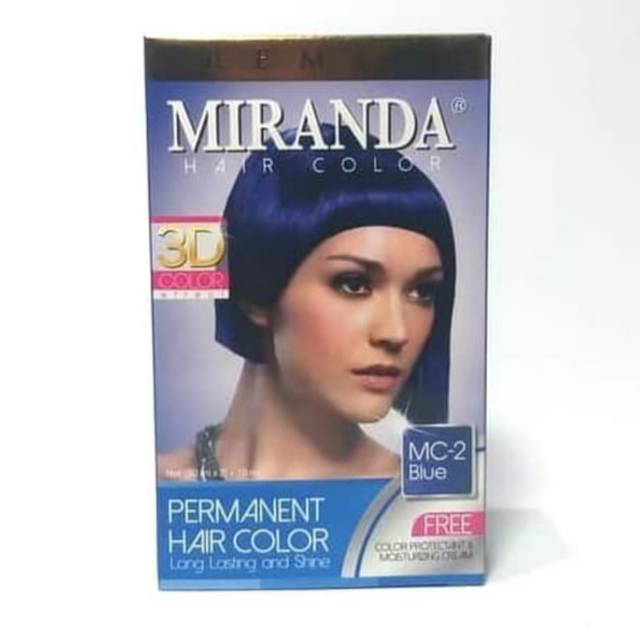  Cat  rambut  pewarna rambut  miranda  hair colour MC 2 biru 