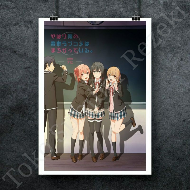

Poster Oregairu Hachiman Hikigaya Yukino Canvas Paper A4 Art Kanvas