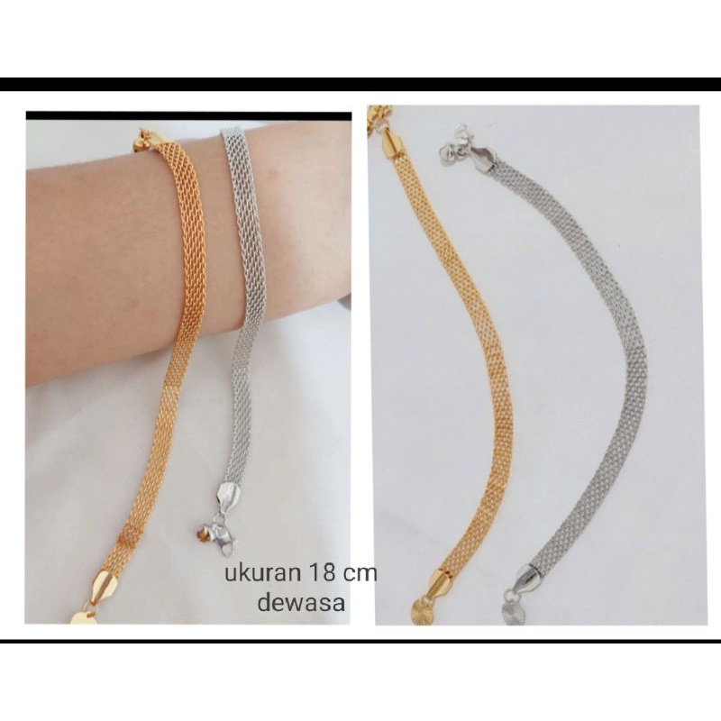 RJJ 64. Gelang tangan xuping wanita lapis emas ukuran 18 cm