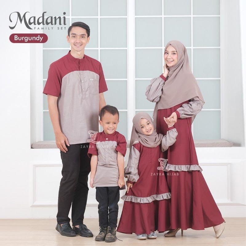 Zayra Hijab | Madani Family Set| Sarimbit Keluarga | Gamis Koko Couple