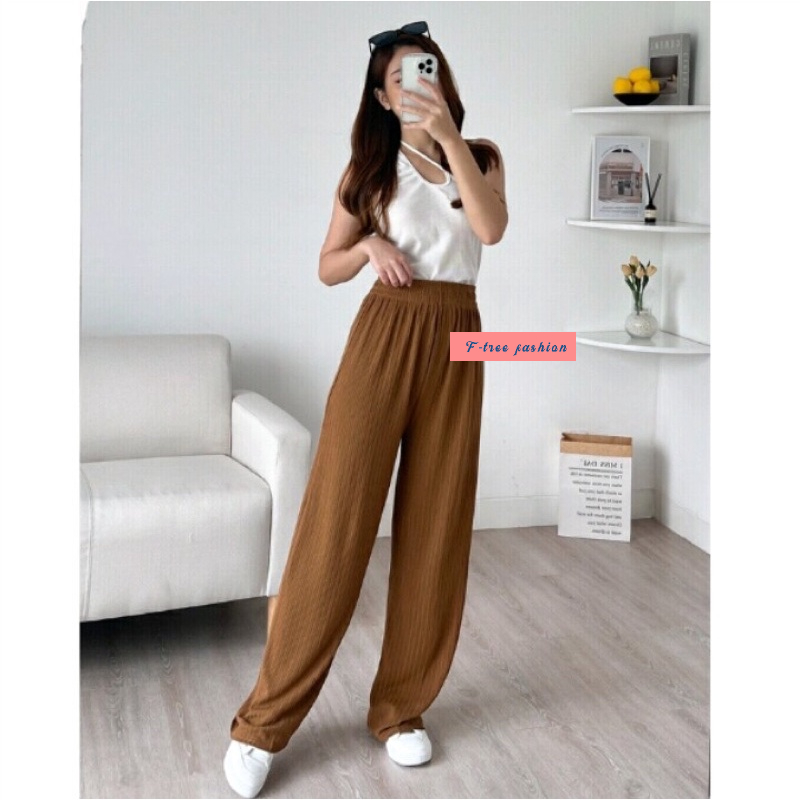 f tree• Celana Kulot Knit Kiyora Premium Long Pants