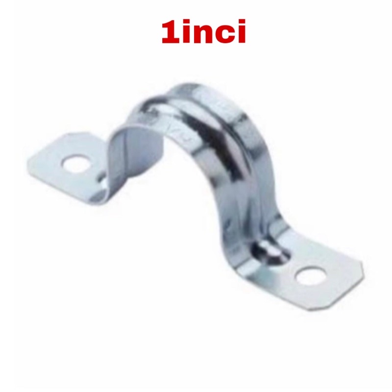 Klem pipa plat besi 1 inci Clamp iron U 1inci Klem kabel Klem wayar besar 1 inchi u