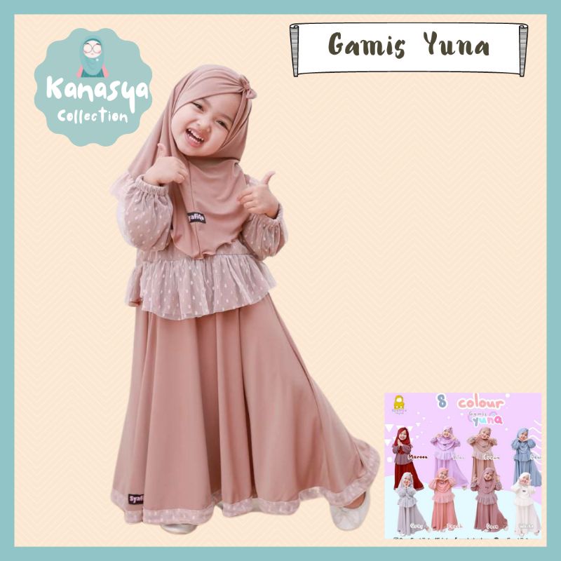 Gamis yuna syafiqa hijab , gamis anak perempuan