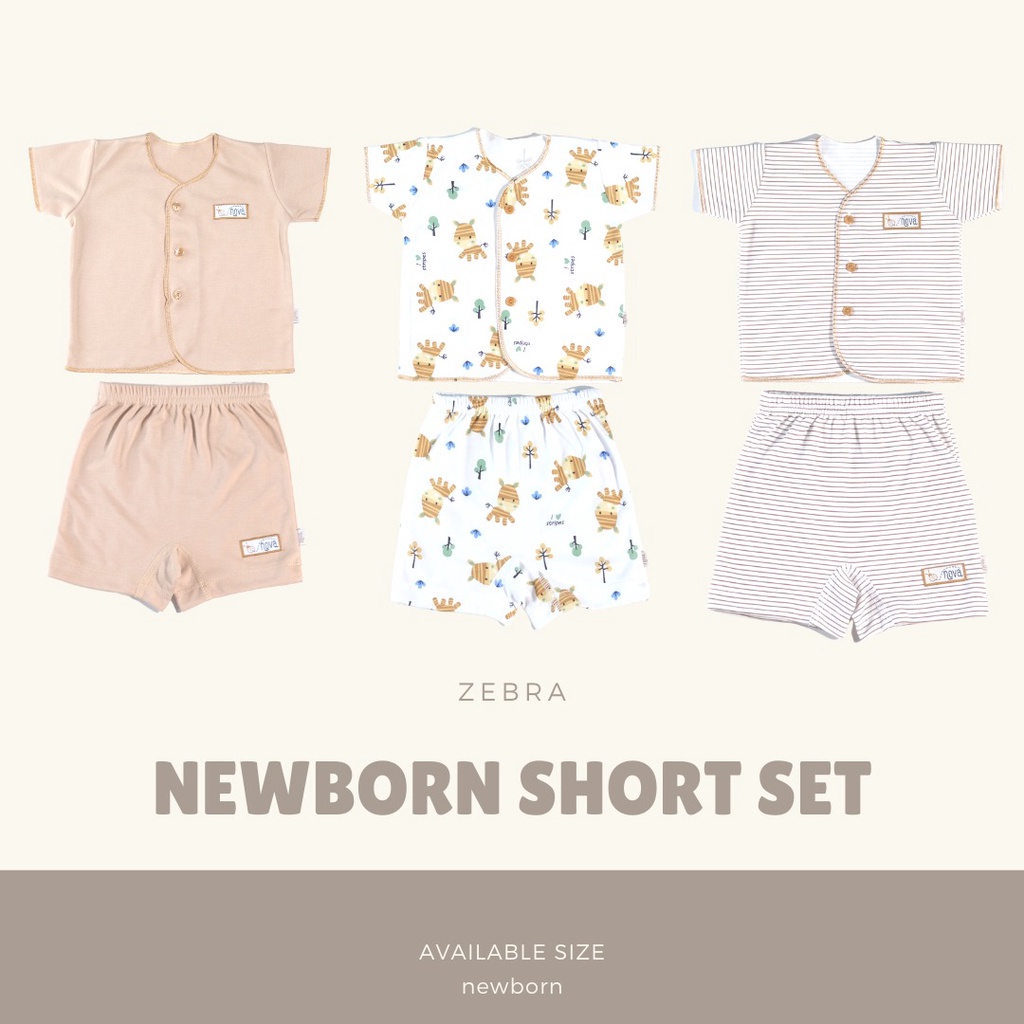 Nova Setelan Baju Pendek dan Celana Pendek  - Nova Baju Bayi Newborn