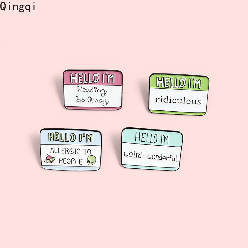 Bros Pin Enamel Desain Kartun Kutipan Dialog 4 Gaya Untuk Hadiah Teman