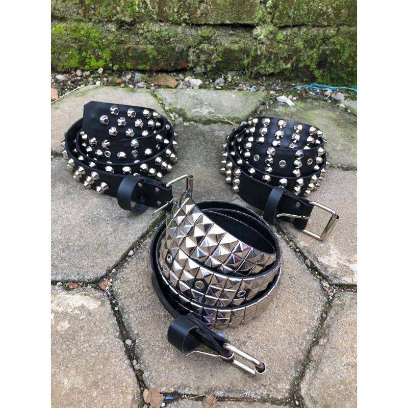 belt spike piramid punk / Gesper spike punk / Sabuk spike punk rock / Ikat pinggang