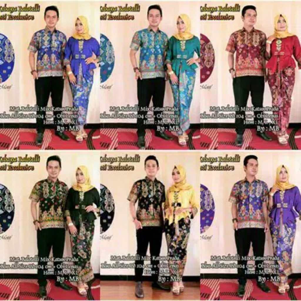GROSIR SOLO - Batik Couple Kebaya Merak