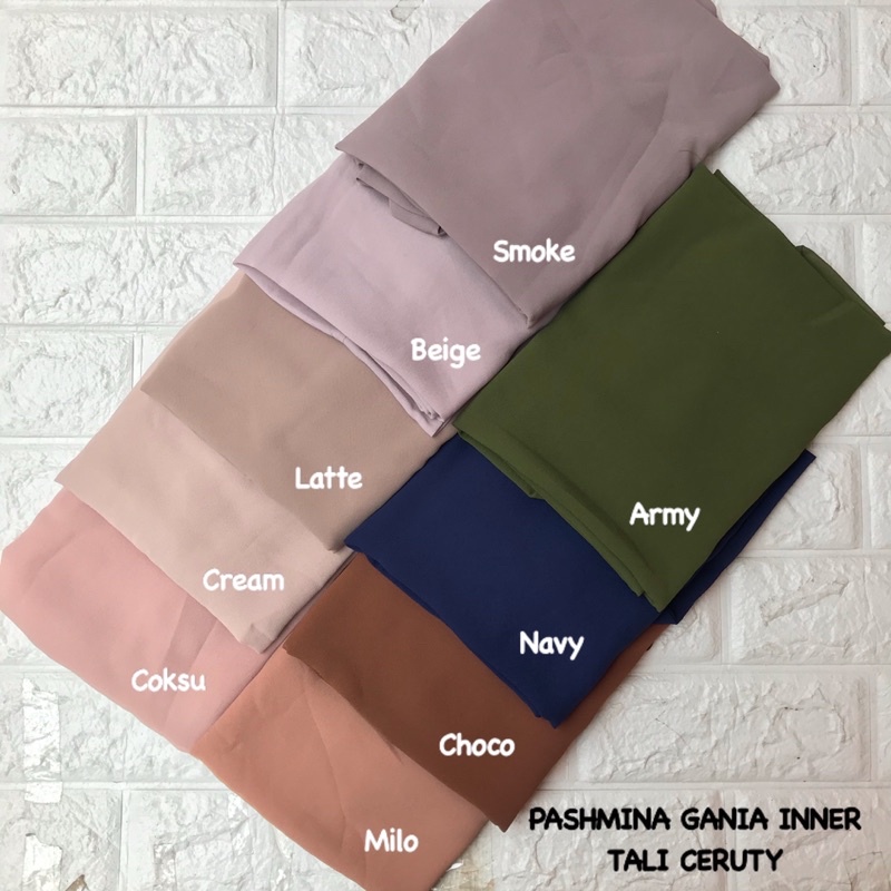 PASHMINA MELAYU GHANIA 2IN1 PREMIUM CERUTY BABYDOLL / PASMINA GANIA MURAH