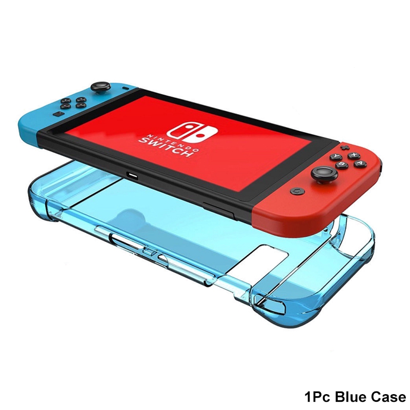 Hot Sale/Nintendo Switch Pelindung Aksesoris Hard Case+Tempered Glass Screen Protector+Thumb Grips Caps