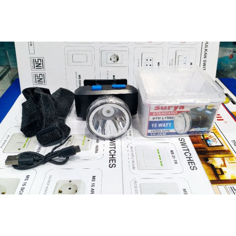 Senter Kepala Surya SYH-L155C LED 15 WATT Cahaya Putih-5