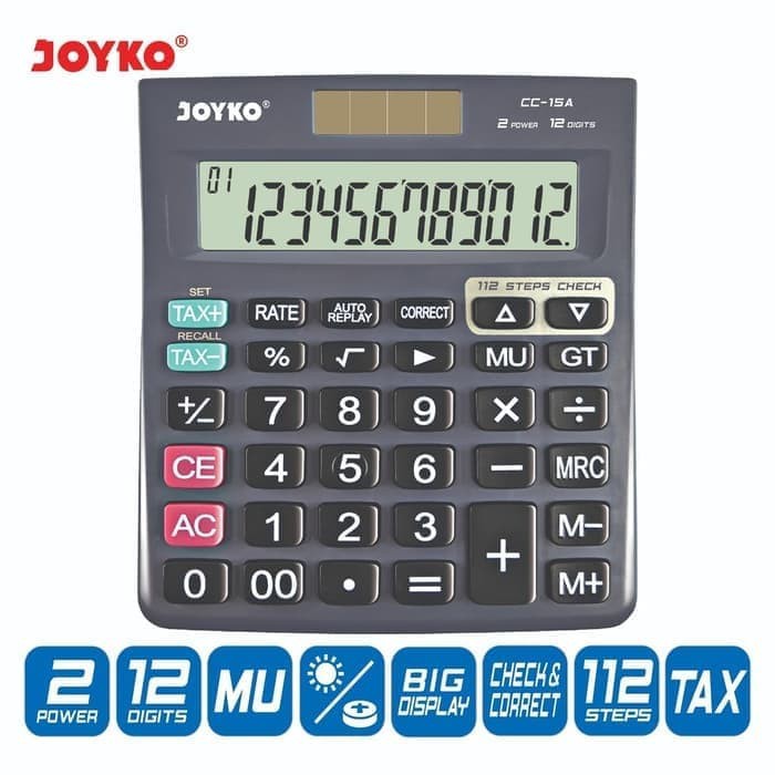 

Calculator / Kalkulator Joyko CC-15A / 12 Digits / Check Correct