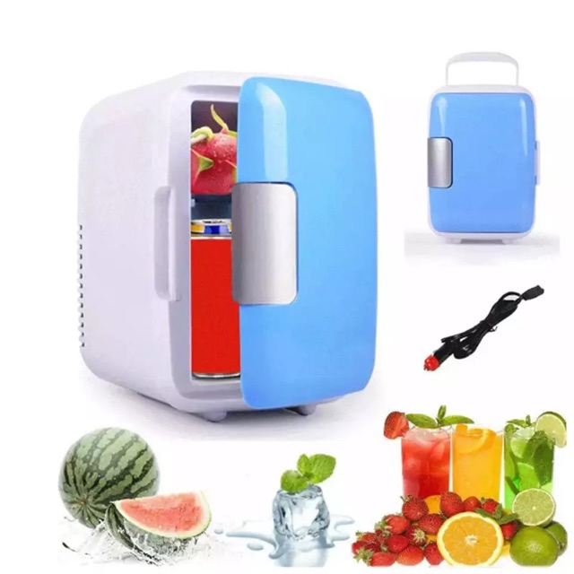 Kulkas Mini Portable Mini Refrigerator Kulkas Mini Portable Cool Hot Mobil Kantor Piknik Dual Port