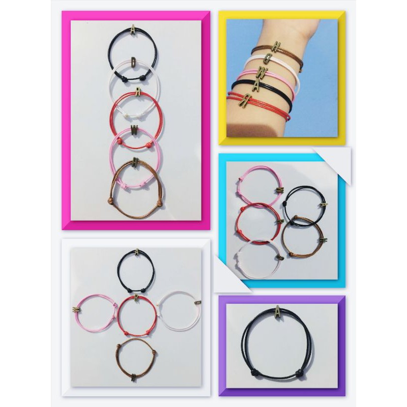Gelang nama / Gelang tali wanita / gelang tali kekinian / gelang tali couple / gelang tali korea
