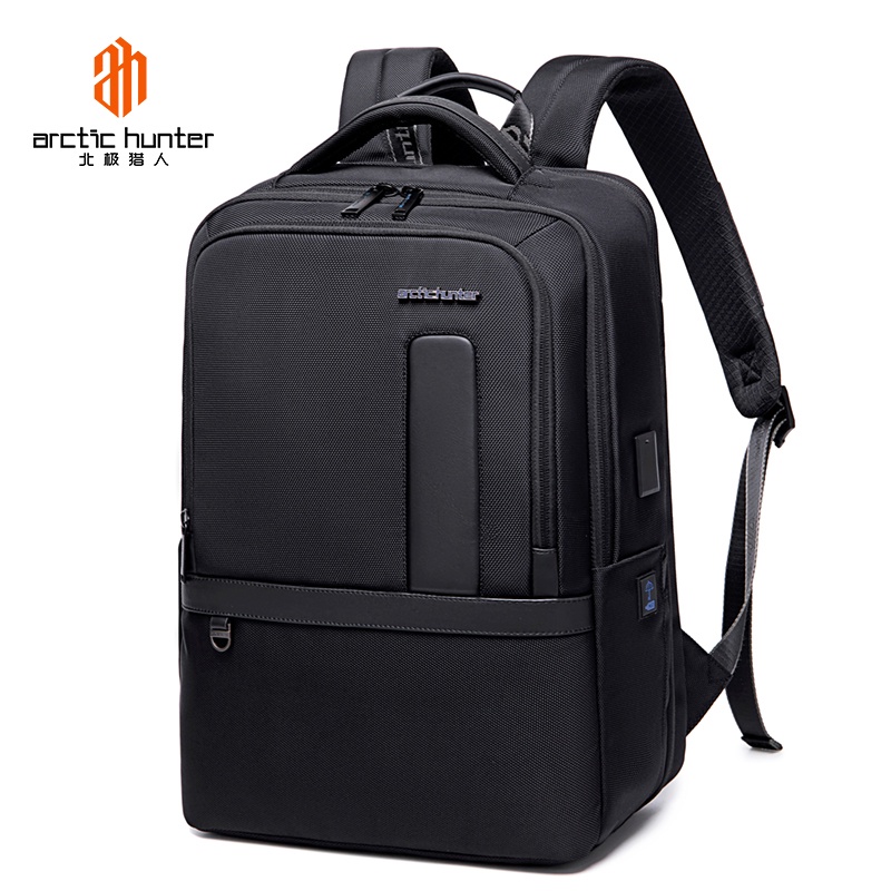 B00490 Tas Arctic Hunter Ransel Laptop Bag 15.6 Expandable USB Audio