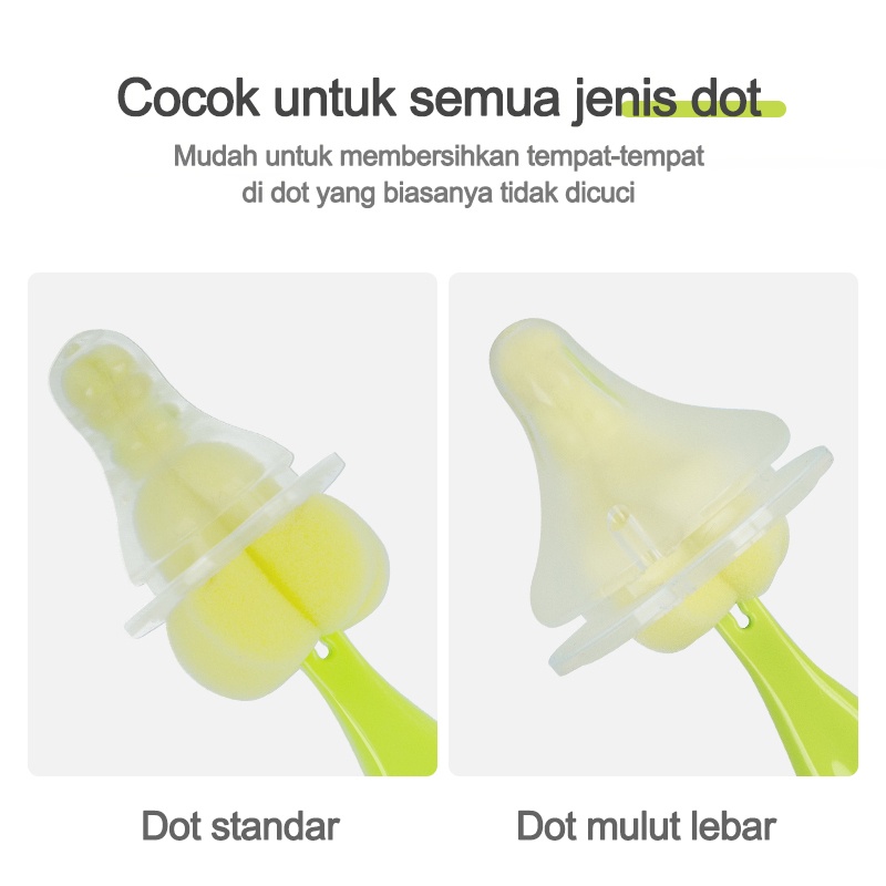 Sikat Spons Pembersih Botol Susu/Sikat dot baby botol susu/Sikat botol susu bayi  L66