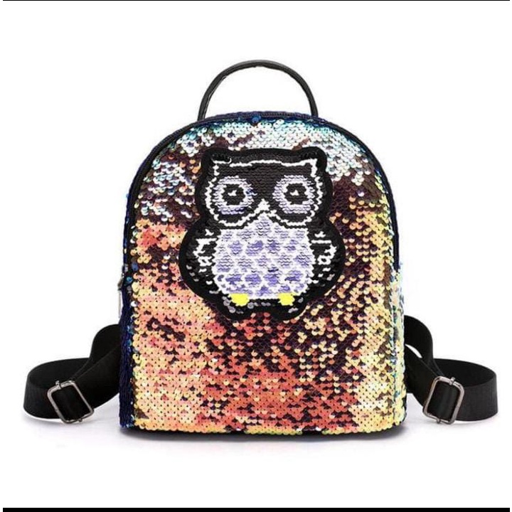 Sequin bag tas fashion anak perempuan OWL burung hantu manik payet