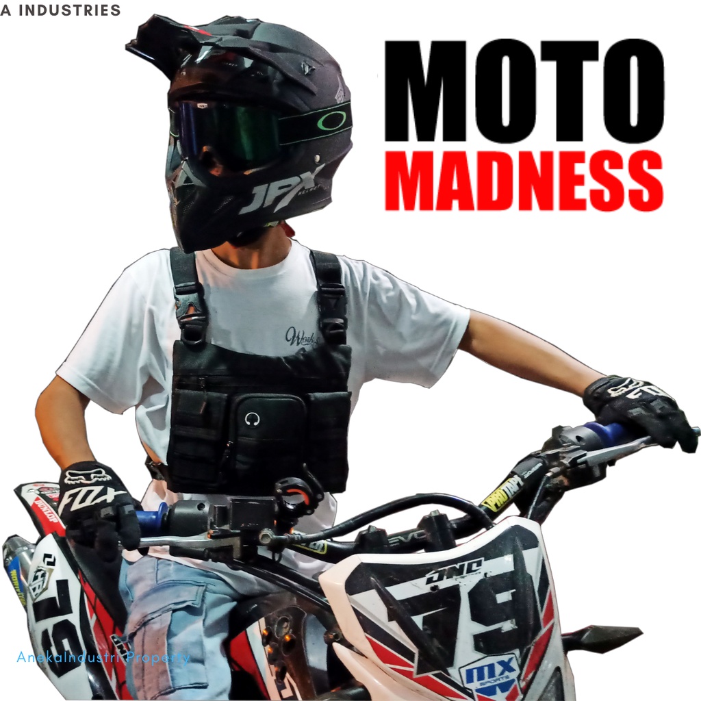 [ORIGINAL] Tas Dada Pria, Tas Rompi Dada Pria, Tas Pelindung Dada 2in1 CHEST BAG A INDUSTRI, CHEST B