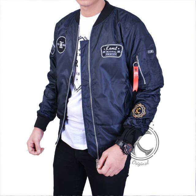 Kent Jaket Bomber Pilot KENT Retro Navy (BlueBlack)