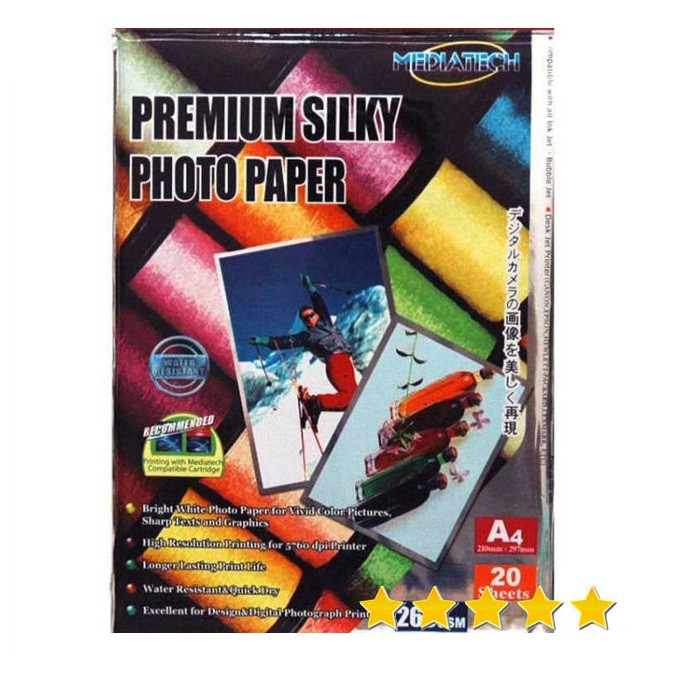 

Kertas foto Premium GLOSSY Photo Paper A4 260gsm - Isi 20 sheet Kertas - 31021